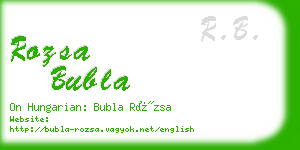 rozsa bubla business card